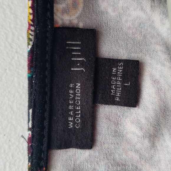 J. Jill Wearever Sheath Dress Large Black Print Knit V-Neck Pleats Casual Office - Picture 12 of 15